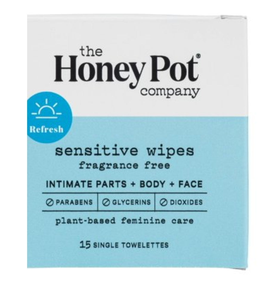 Honey Pot Sensitive Wipes 15ct