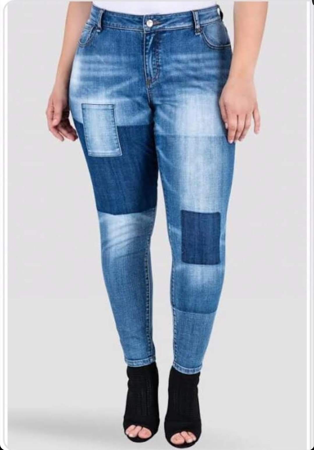 Patch Jeans w-stretch