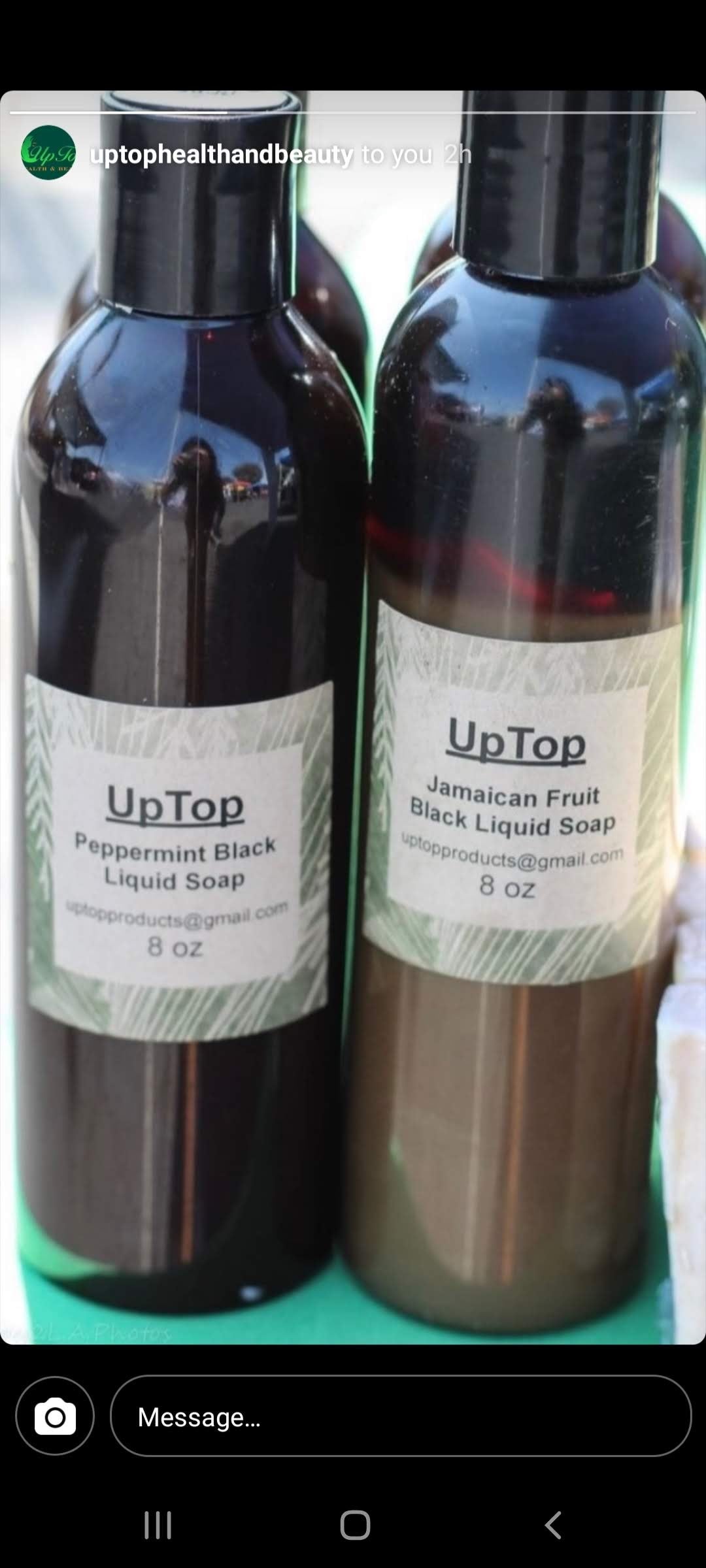 UpTop Black Liquid Soap 8oz