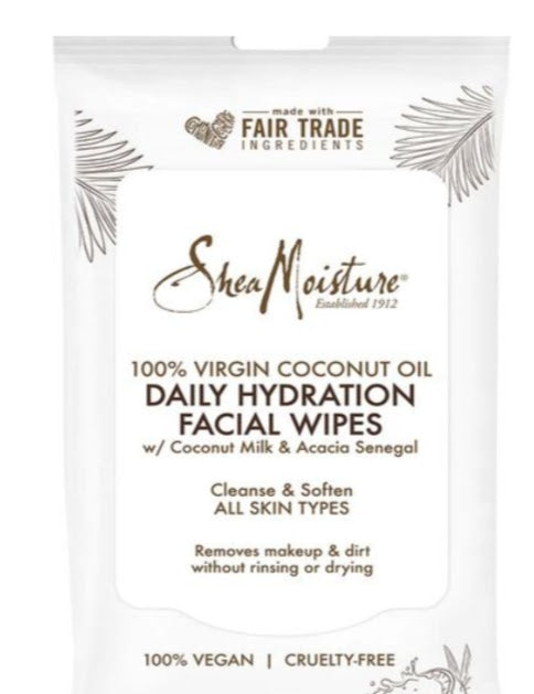 100%VIrgin Coconut Oil Daily Hydration Facial Wipes