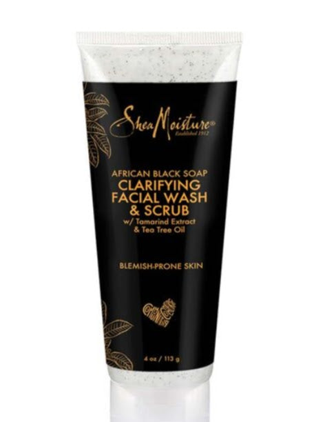 Shea Moisture African Black Soap Clarifying Facial Wash & Scrub